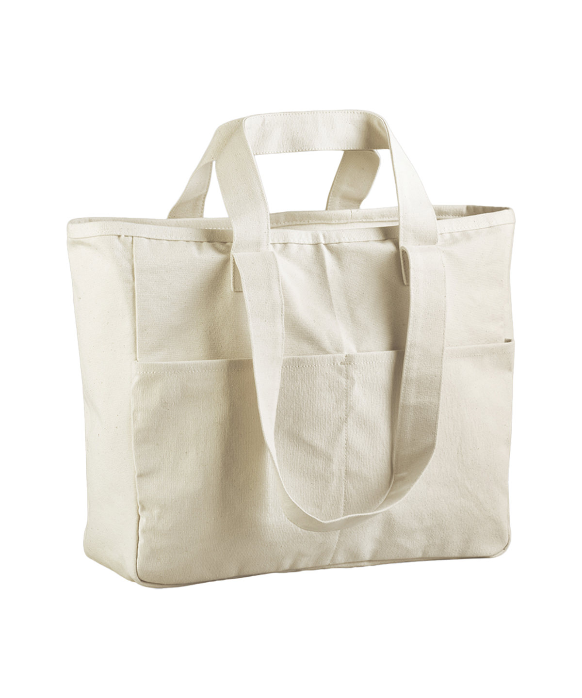 Double-handle cargo pocket tote image 4