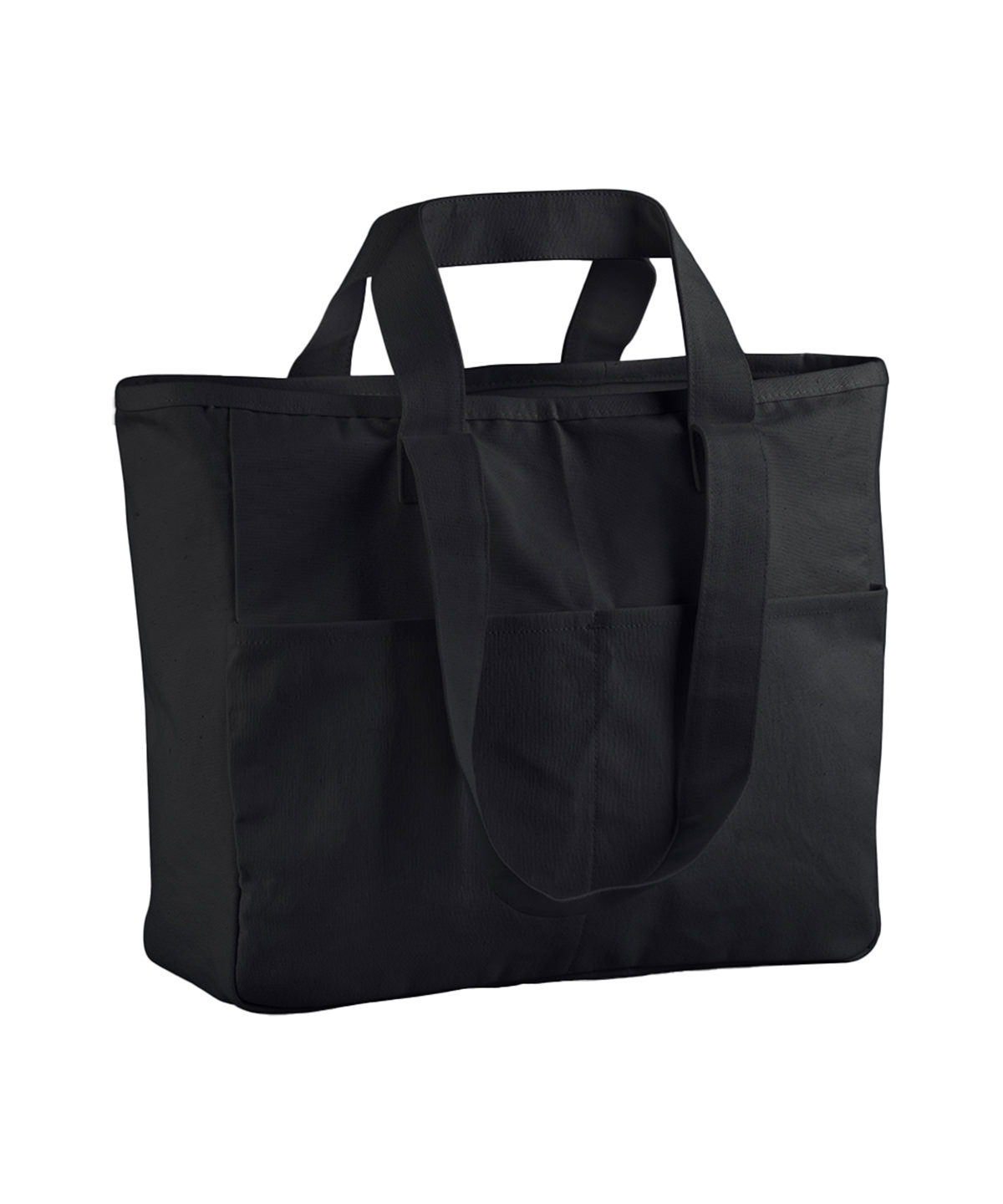 Double-handle cargo pocket tote image 2