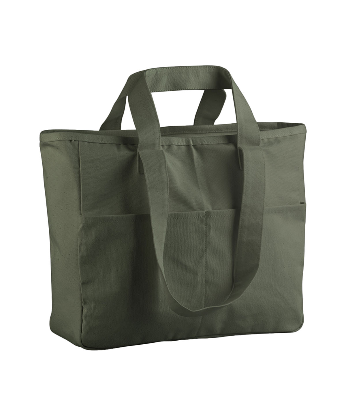 Double-handle cargo pocket tote image 5