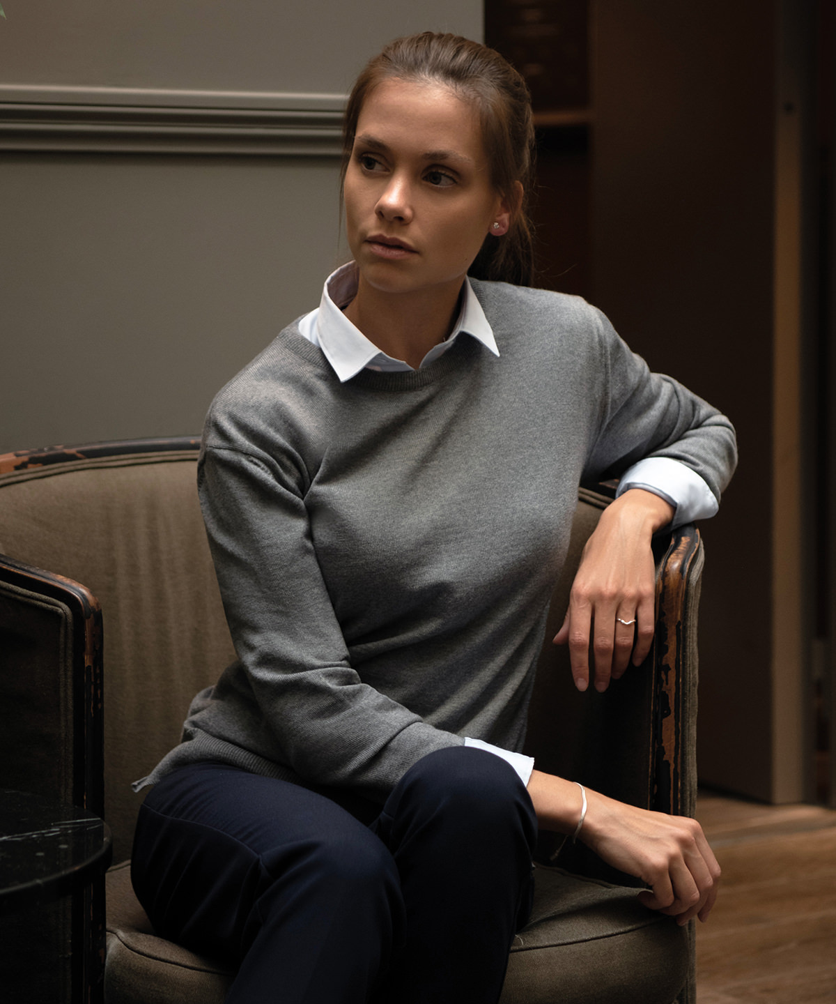 Women&#8217;s Beaufort &#8211; extra fine Cashwool&#174; merino knit-Nimbus