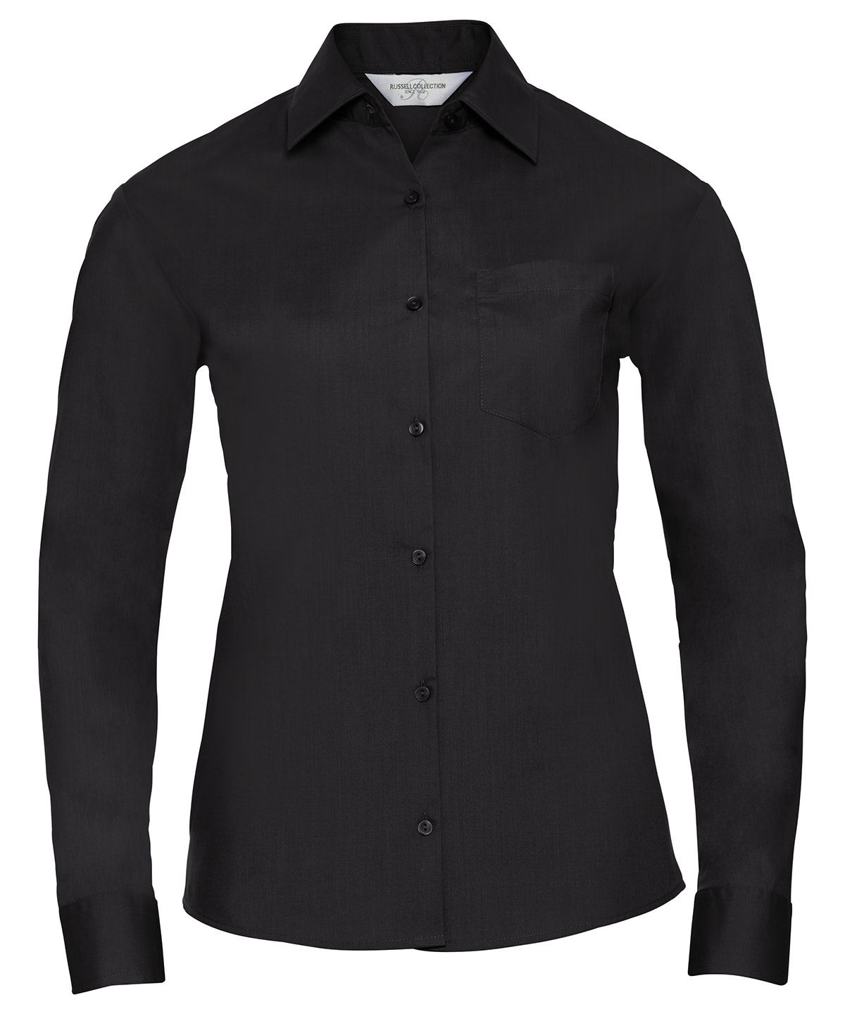Women’s long sleeve polycotton easycare poplin shirt