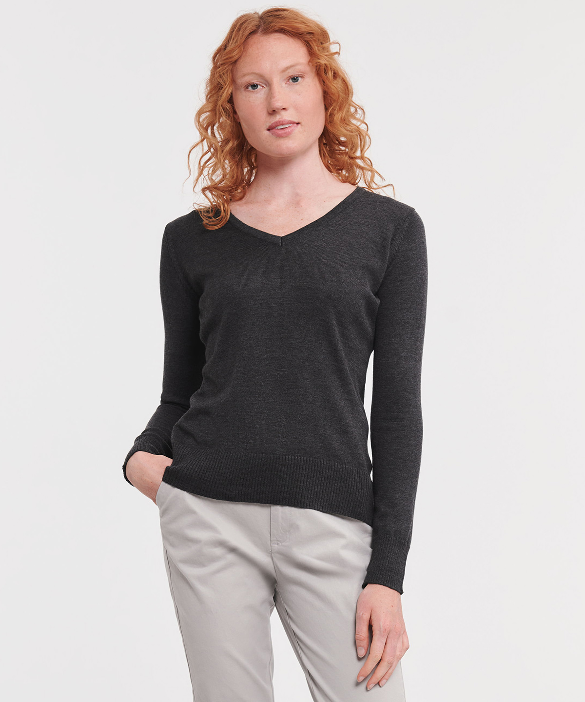 Picture of Women's v-neck knitted sweater