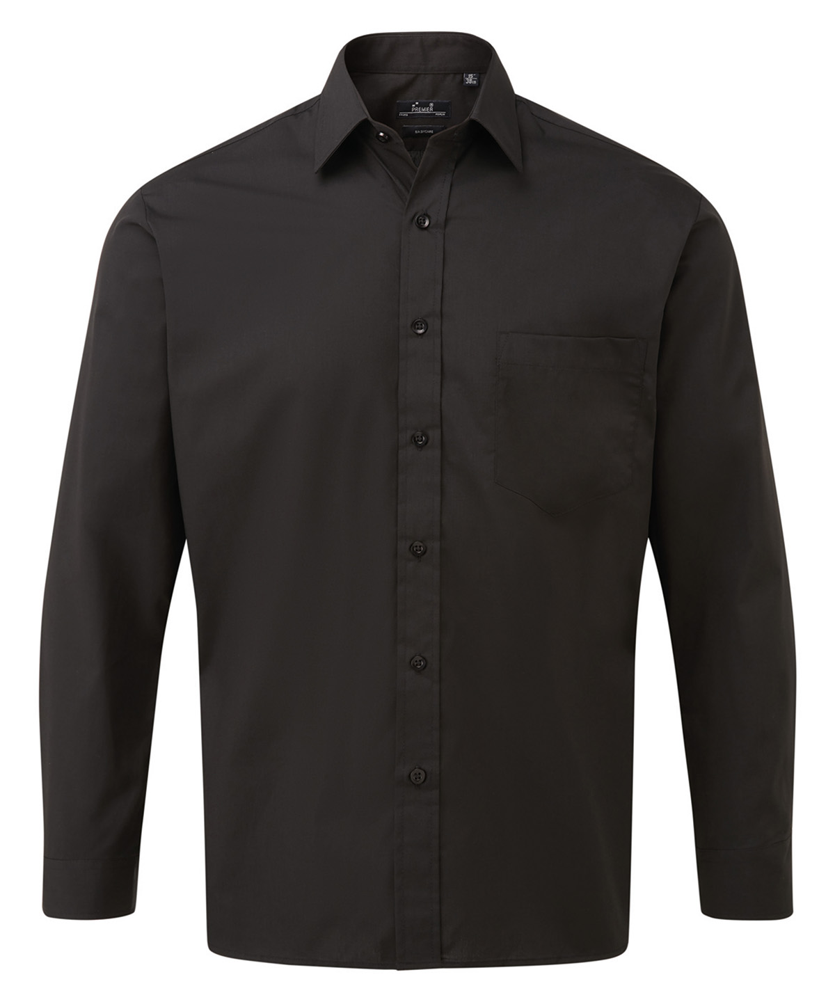 Long sleeve poplin shirt, front