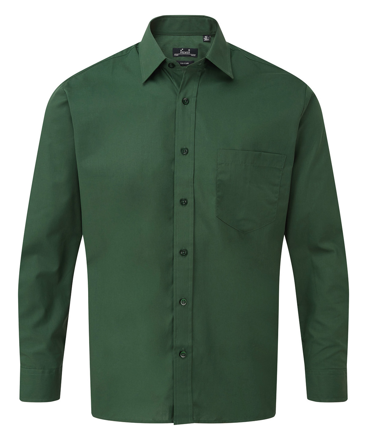 Long sleeve poplin shirt, front
