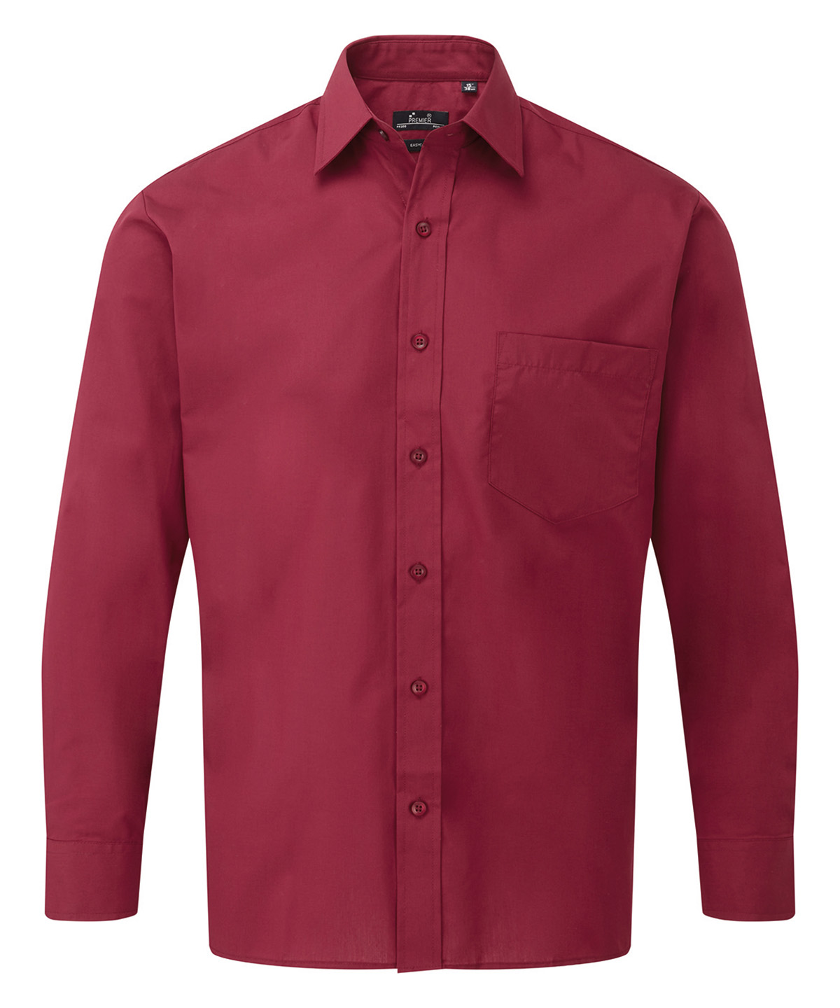 Long sleeve poplin shirt, front