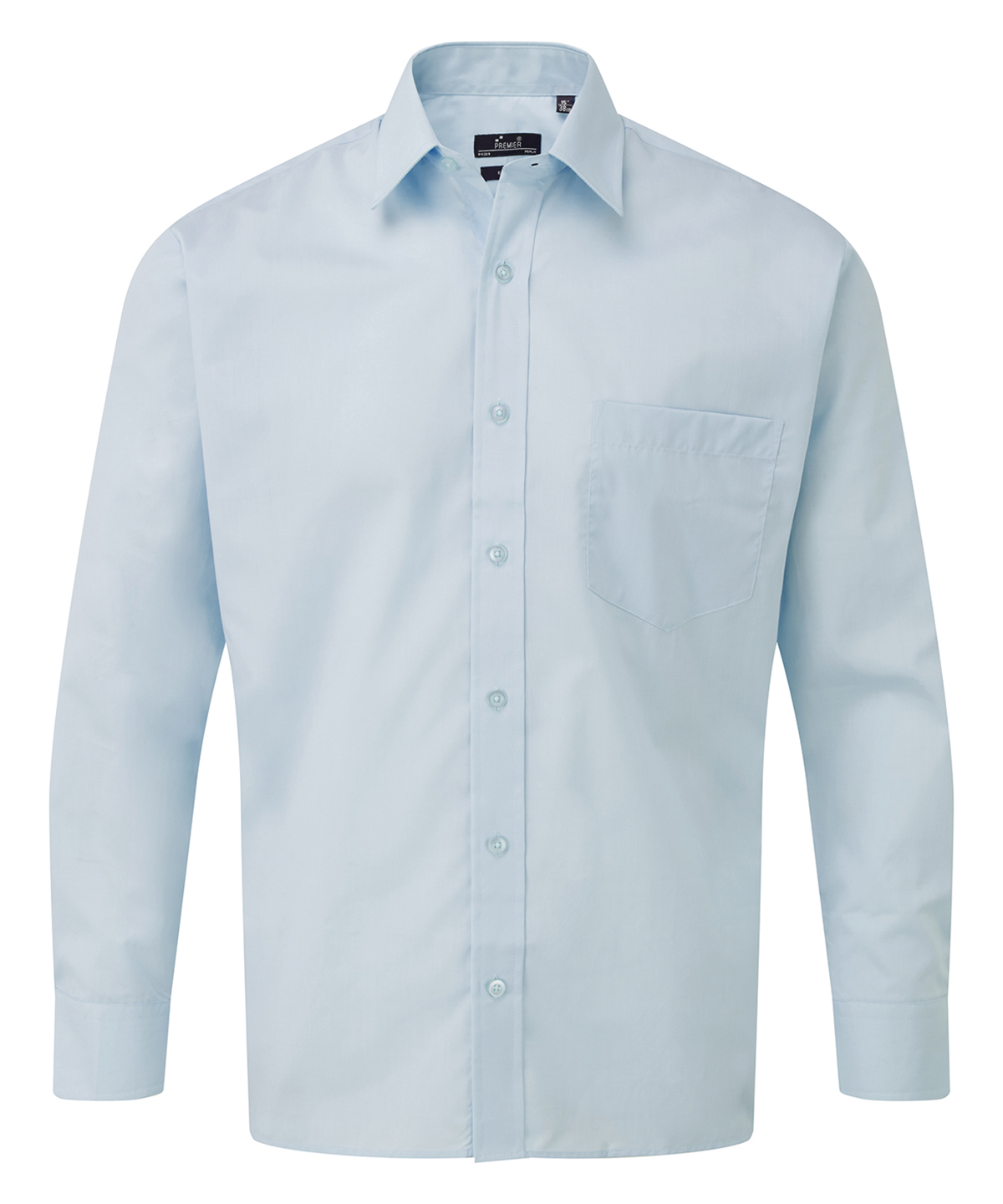 Long sleeve poplin shirt, front