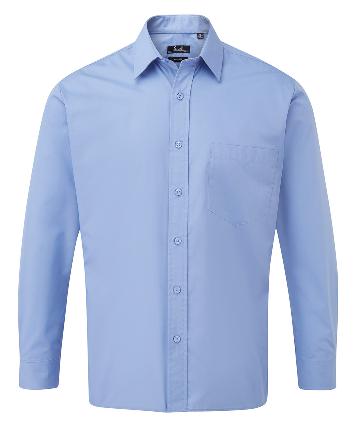 Long sleeve poplin shirt, front