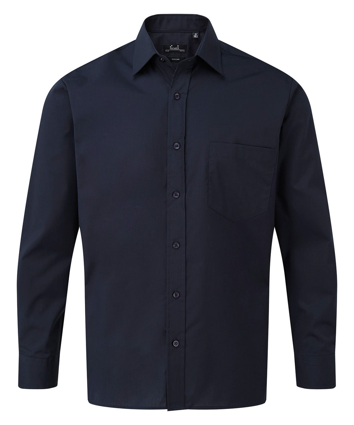 Long sleeve poplin shirt, front