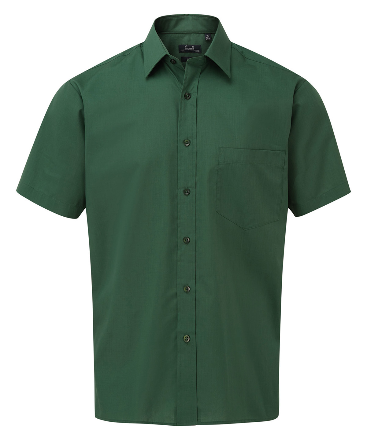Short sleeve poplin shirt, front