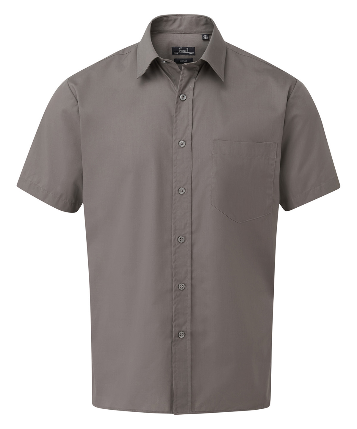 Short sleeve poplin shirt, front
