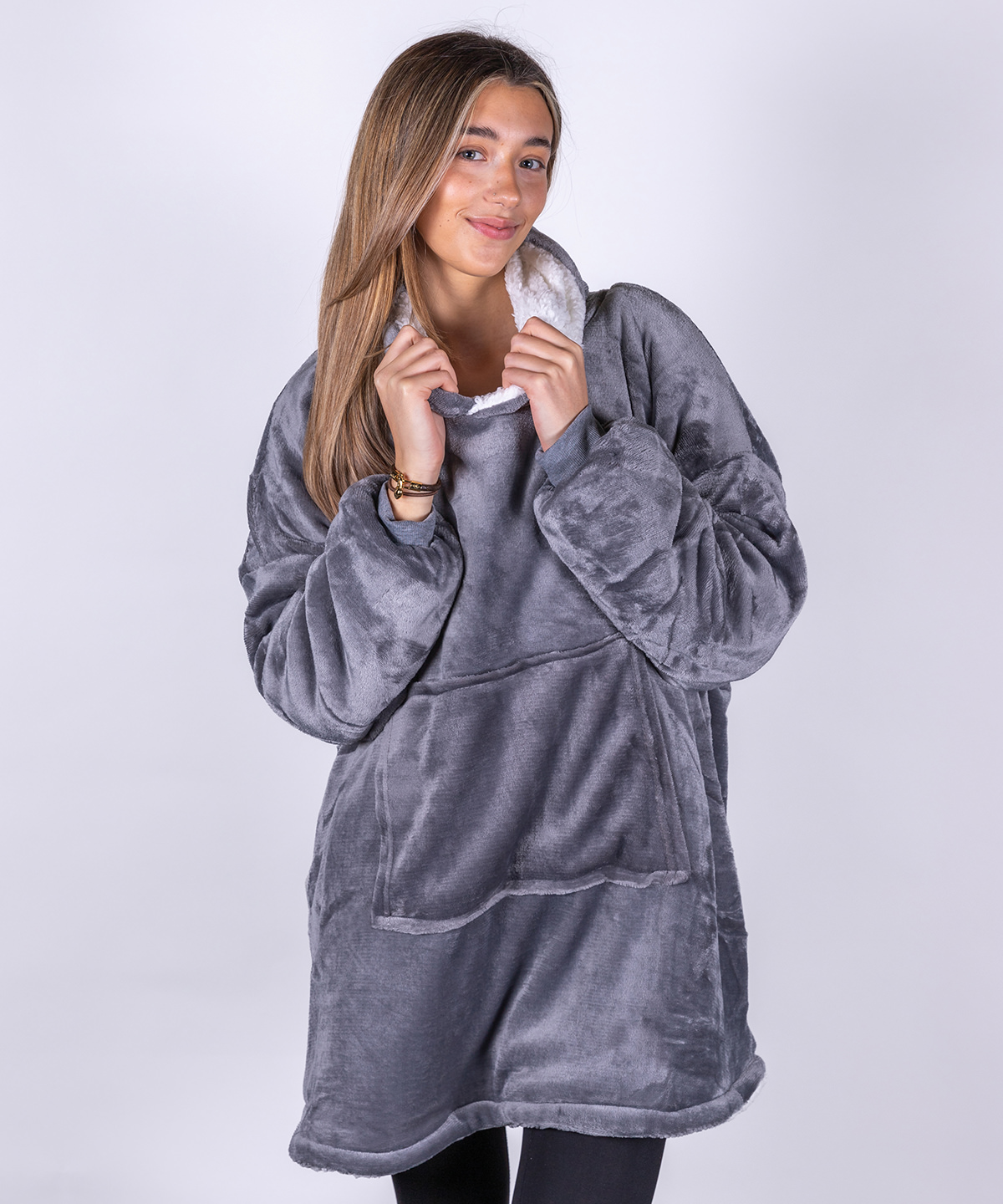 The Ribbon oversized cosy reversible sherpa hoodie The Ribbon oversized cosy reversible sherpa hoodie