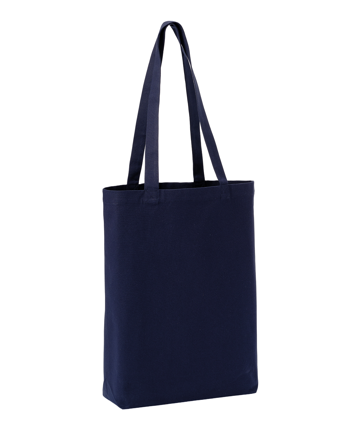 Recycled premium canvas ‘flat base’ shopper, front