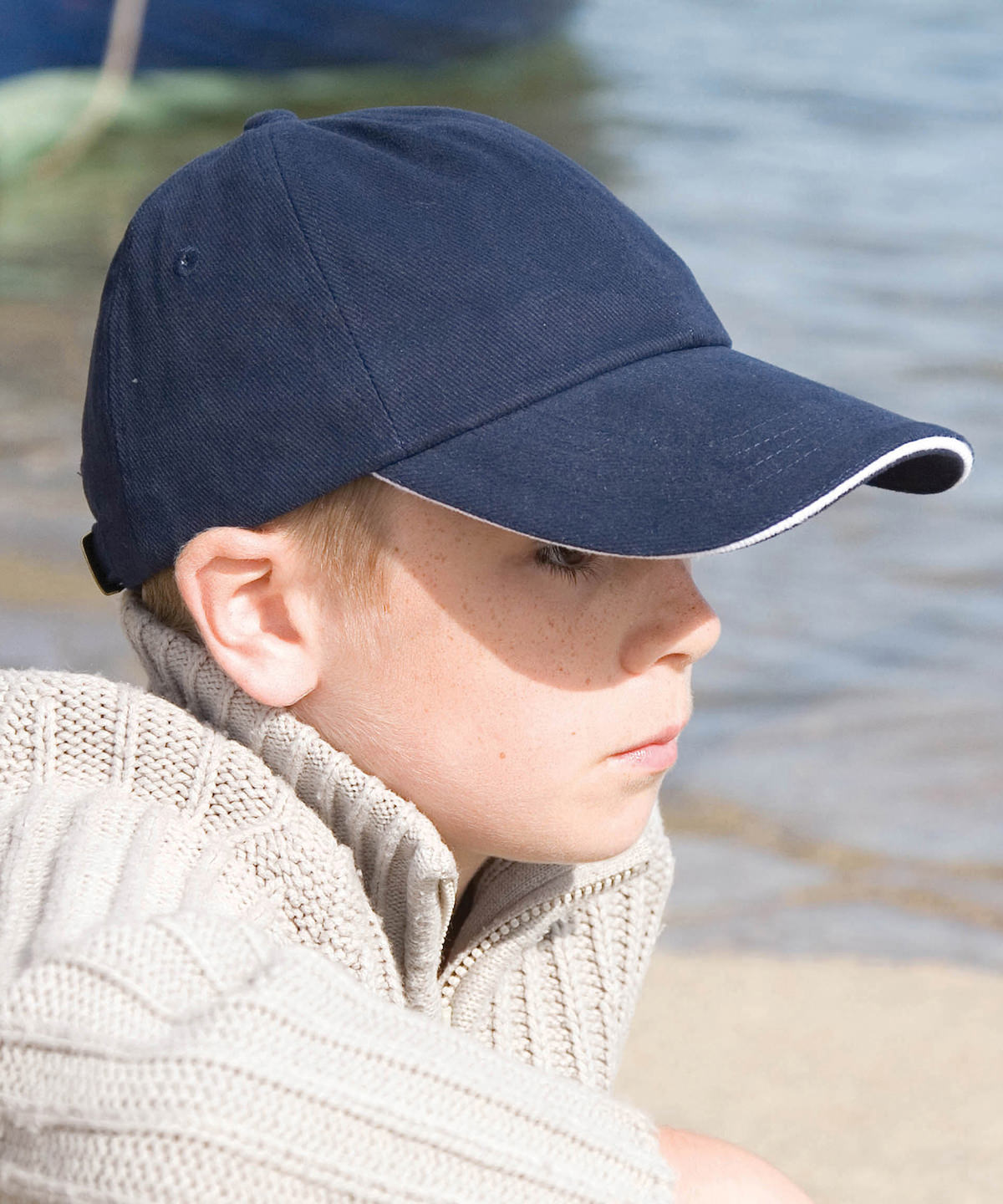 Picture of Junior low-profile heavy brushed cotton cap with sandwich peak