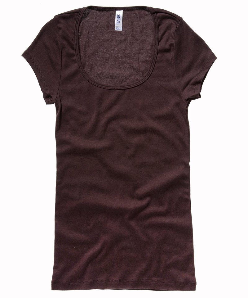 Picture of Sheer mini rib scoop neck t-shirt