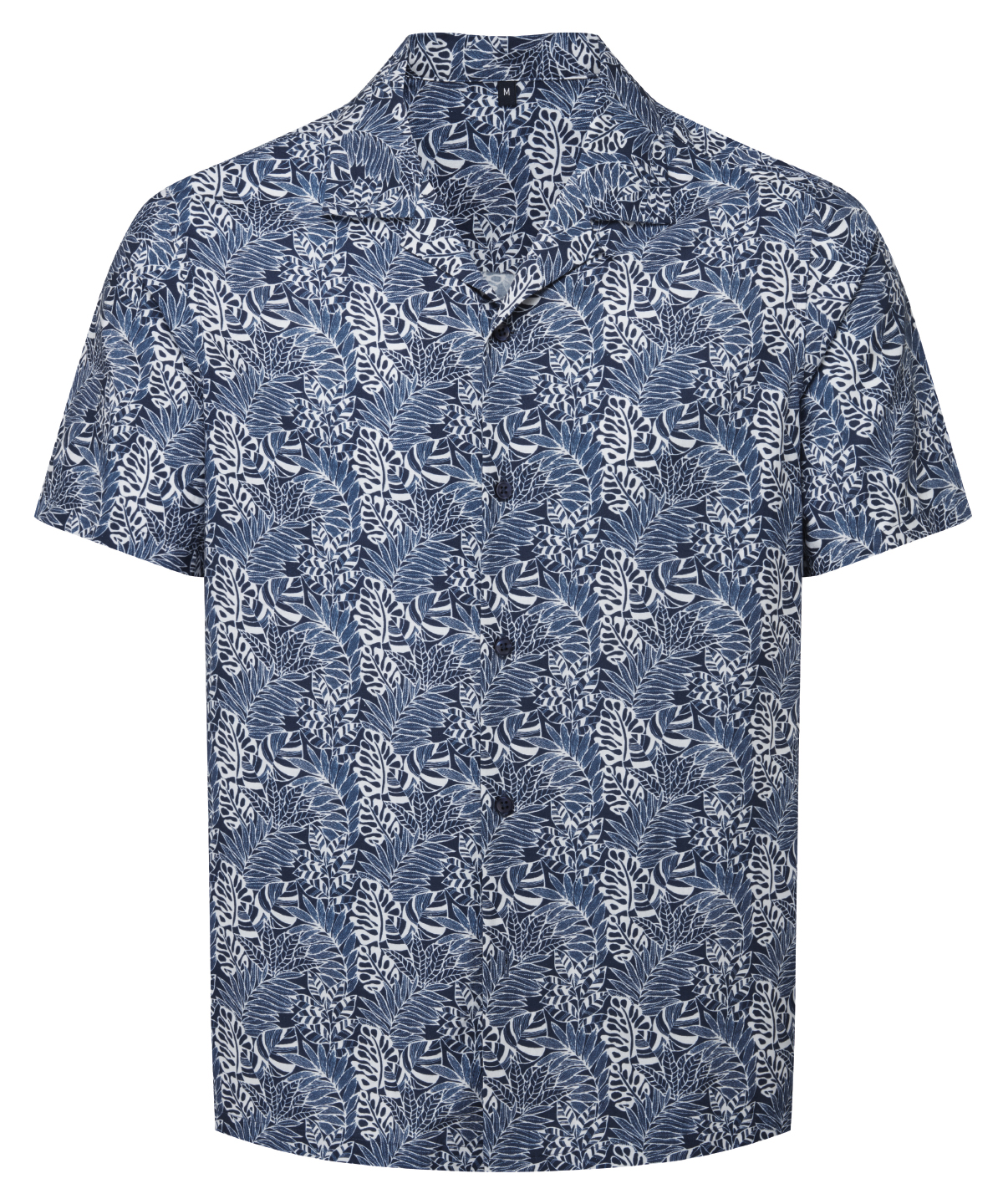 Men's shirt - White/Navy Leaf - L