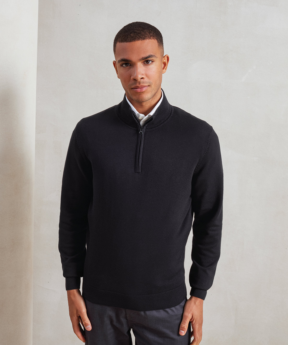 ¼ zip knitted sweater ¼ zip knitted sweater