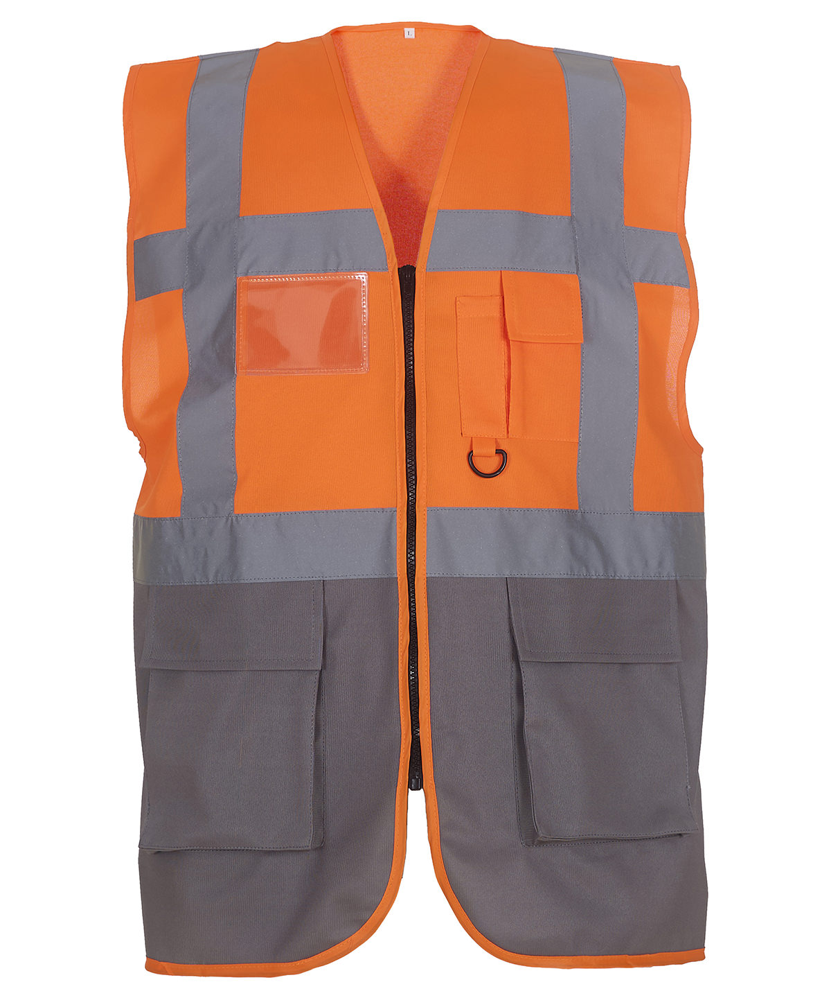 Multifunctional Executive Hi-Vis Waistcoat (Hvw801) Orange/Grey Size 3XLarge