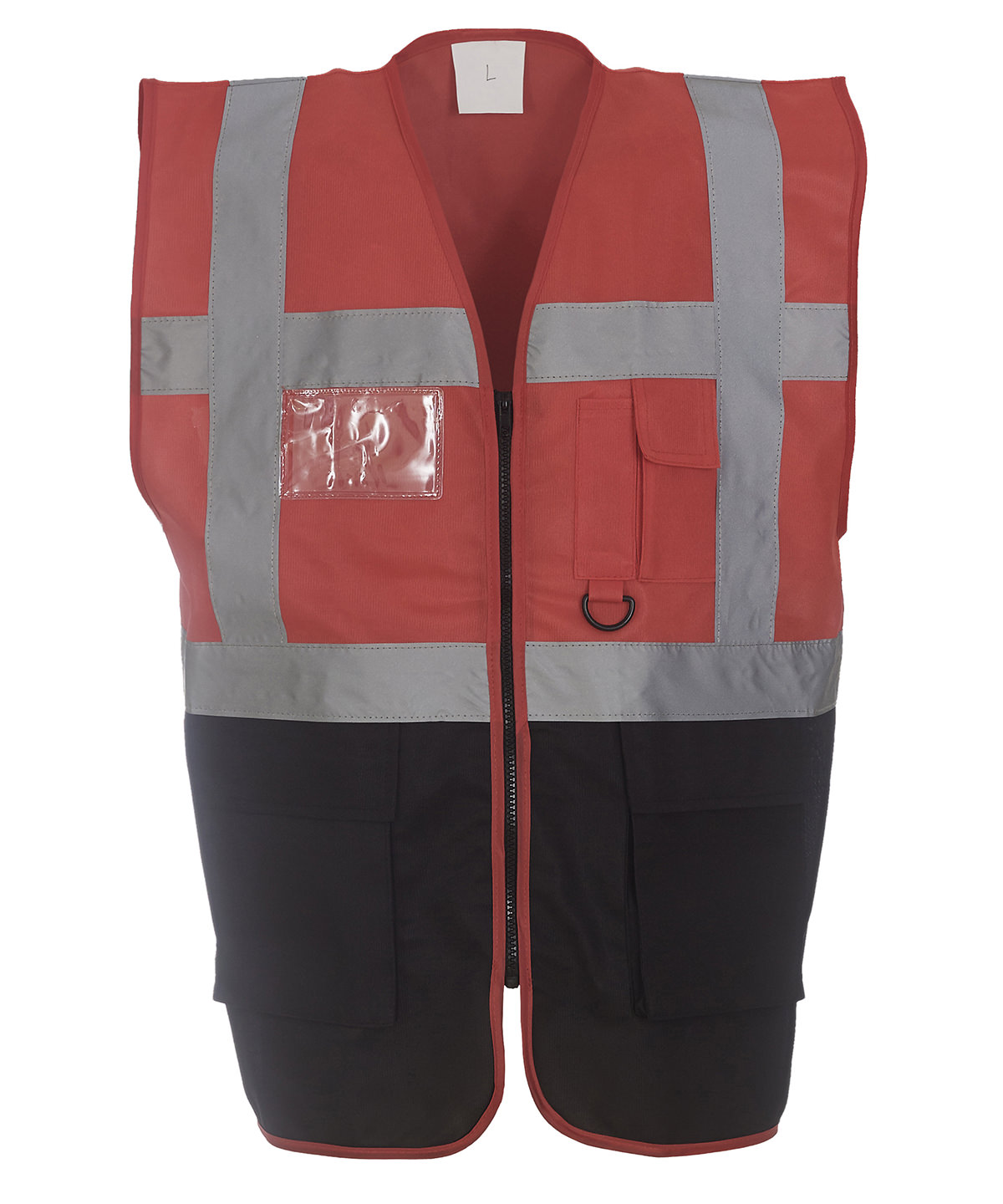Multifunctional Executive Hi-Vis Waistcoat (Hvw801) Red/Black Size 2XLarge