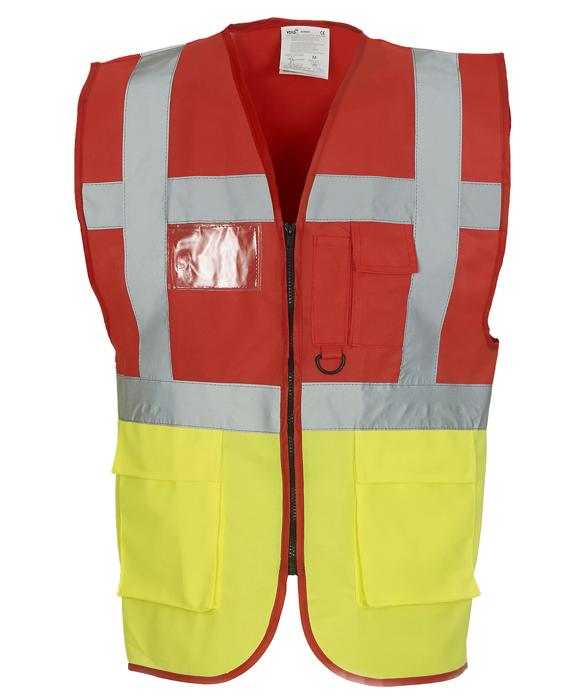 Multifunctional Executive Hi-Vis Waistcoat (Hvw801) Red/Yellow Size 2XLarge
