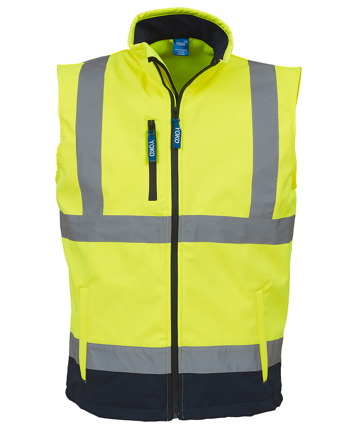 Hi-Vis Softshell Gilet (Hv006) Yellow/Navy Size 2XLarge