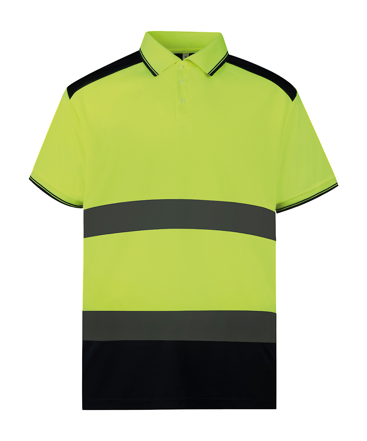 Hi-Vis Two-Tone Polo Shirt (Hvj220) Yellow/Navy Size 3XLarge