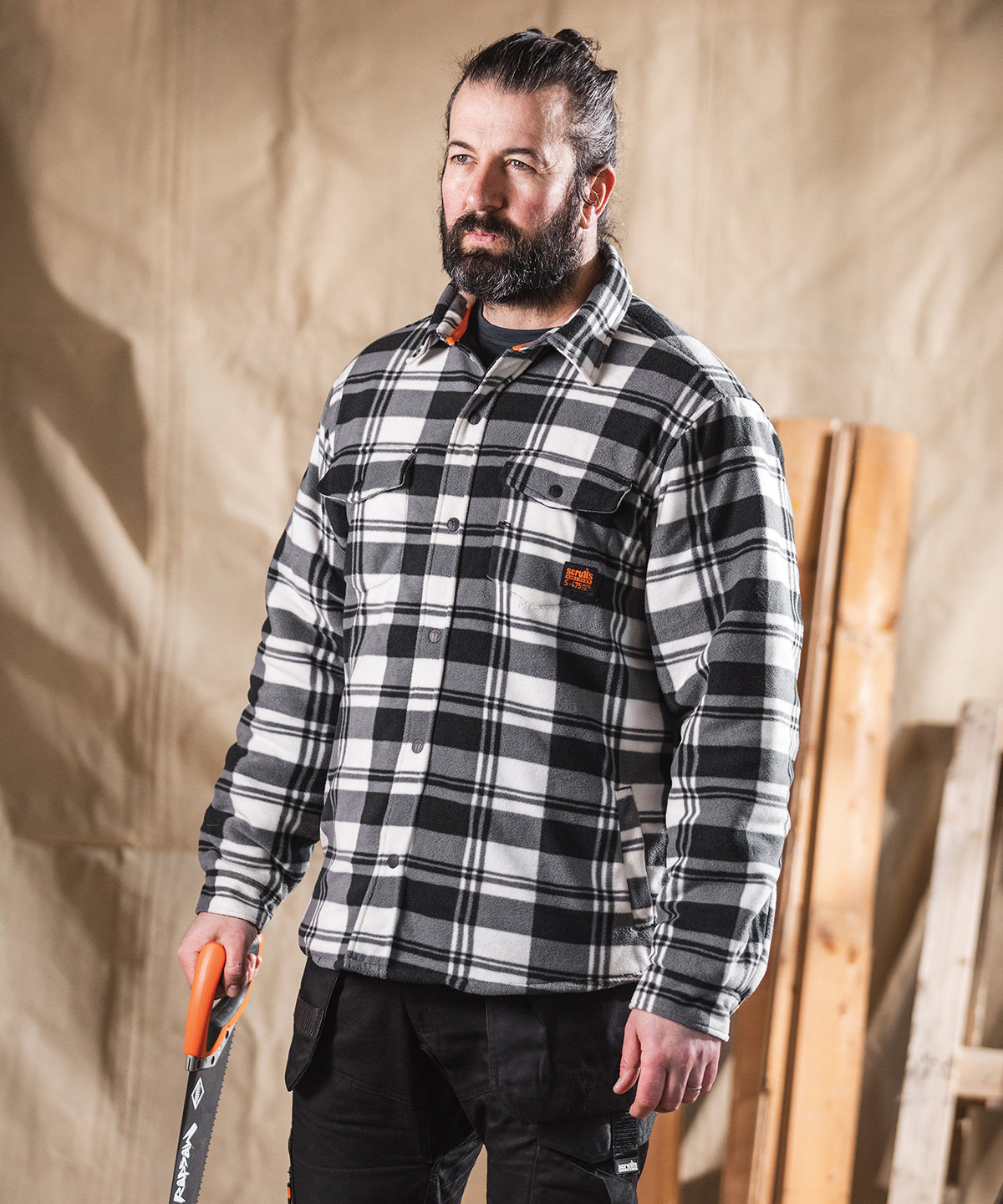 Picture of Worker padded checked shirt