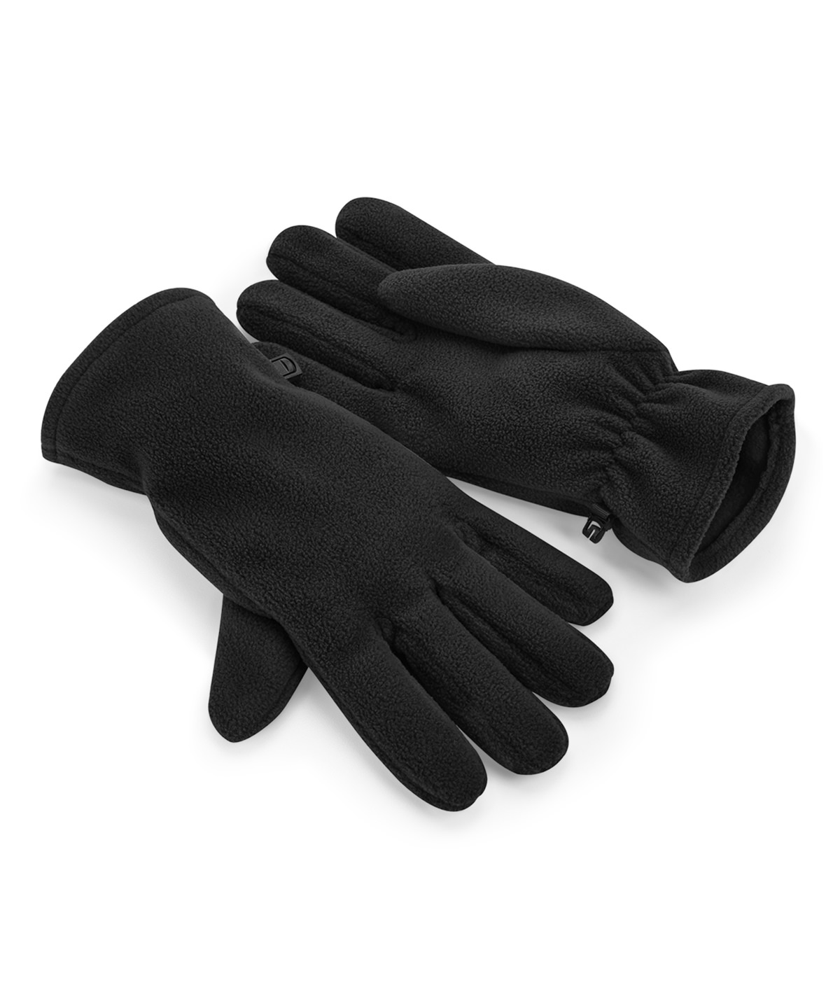 Recycled Fleece Gloves Black Size Large/XL