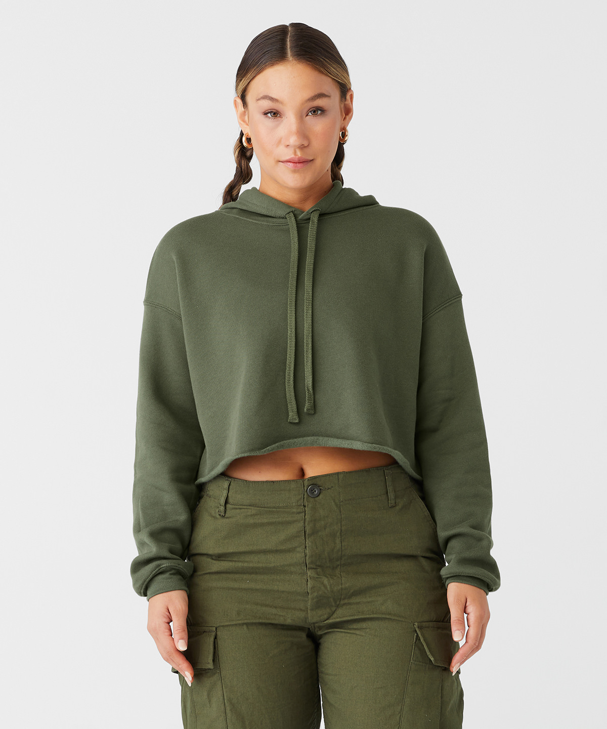 Picture of Women's cropped fleece hoodie