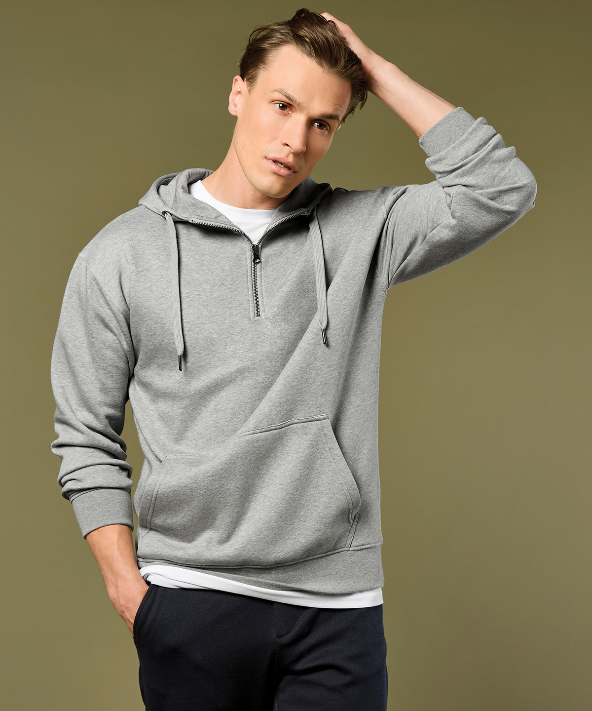 Regular fit 1/4 zip hoodie Regular fit 1/4 zip hoodie