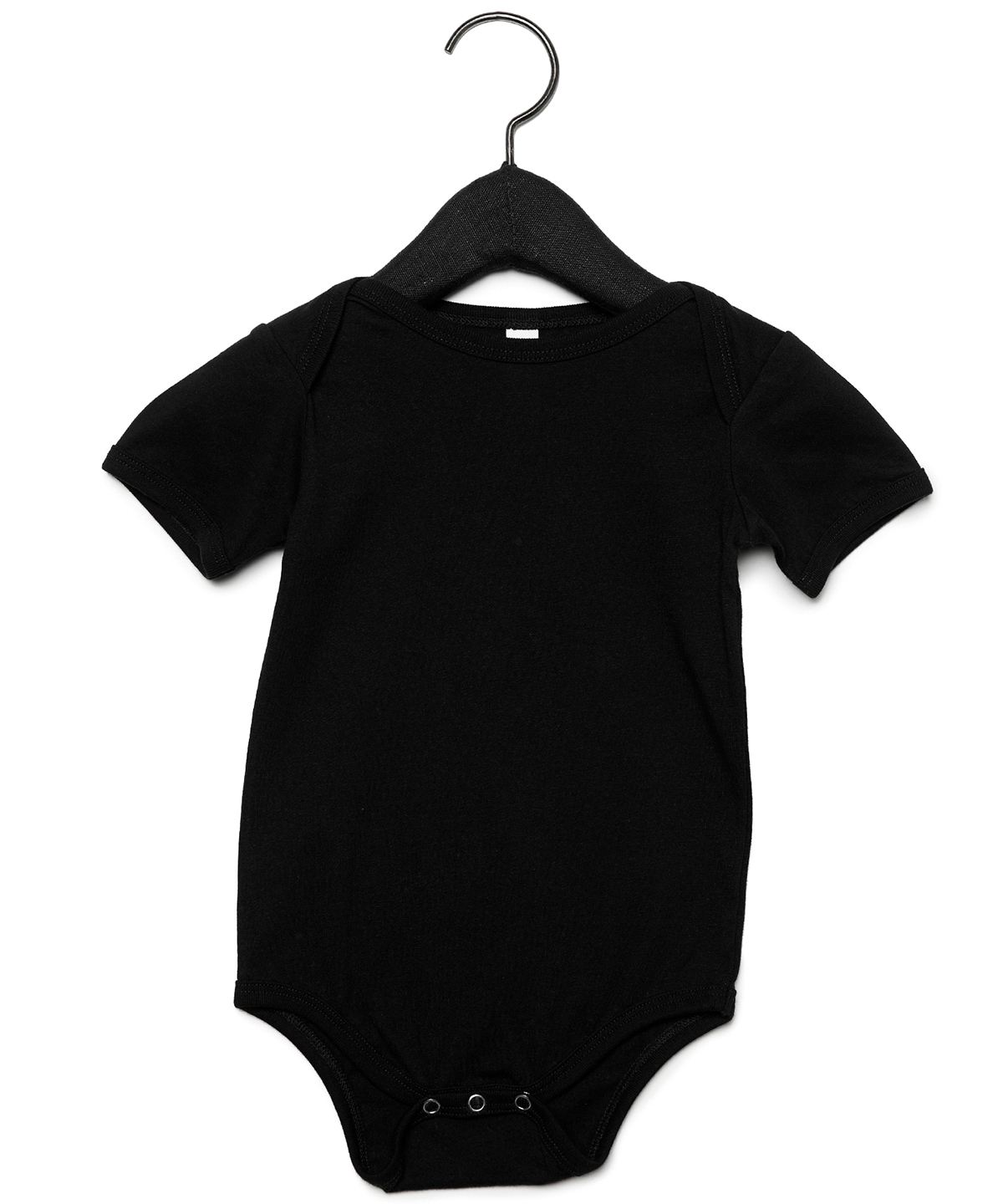Baby Jersey Short Sleeve One Piece Black Size 1218
