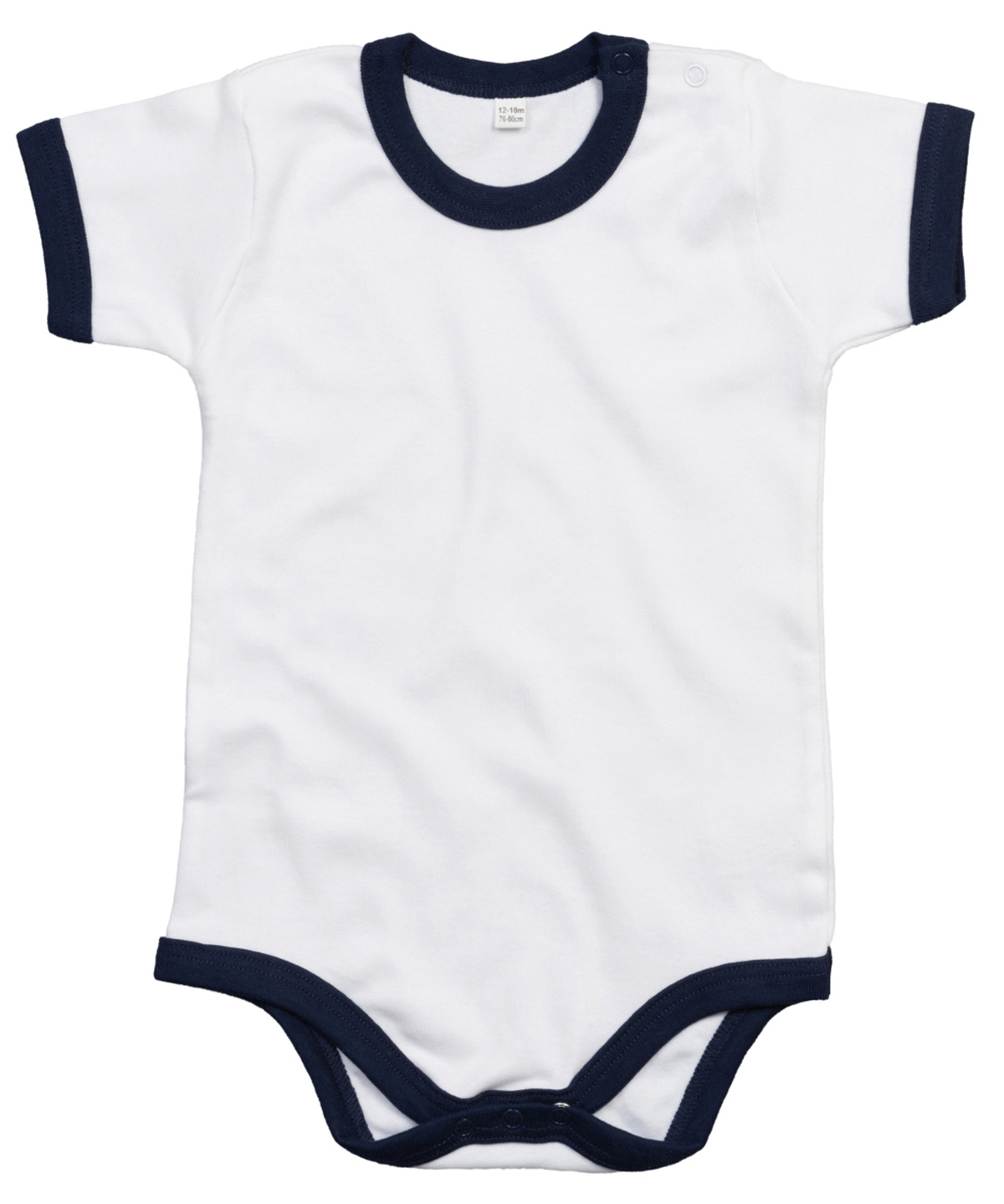 Ringer Bodysuit White/Nautical Navy Size 1218