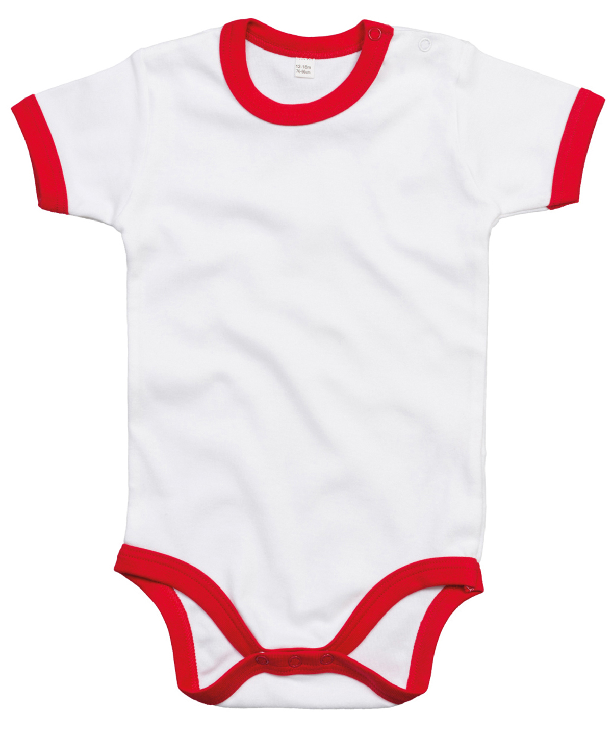 Ringer Bodysuit White/Red Size 1218