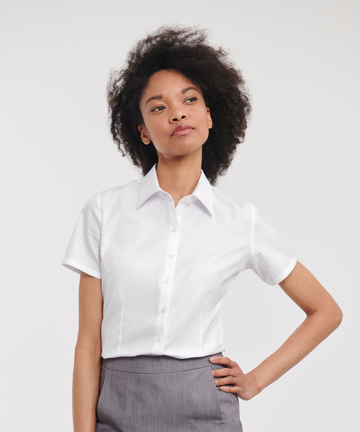 Women’s short sleeve herringbone shirt Women’s short sleeve herringbone shirt
