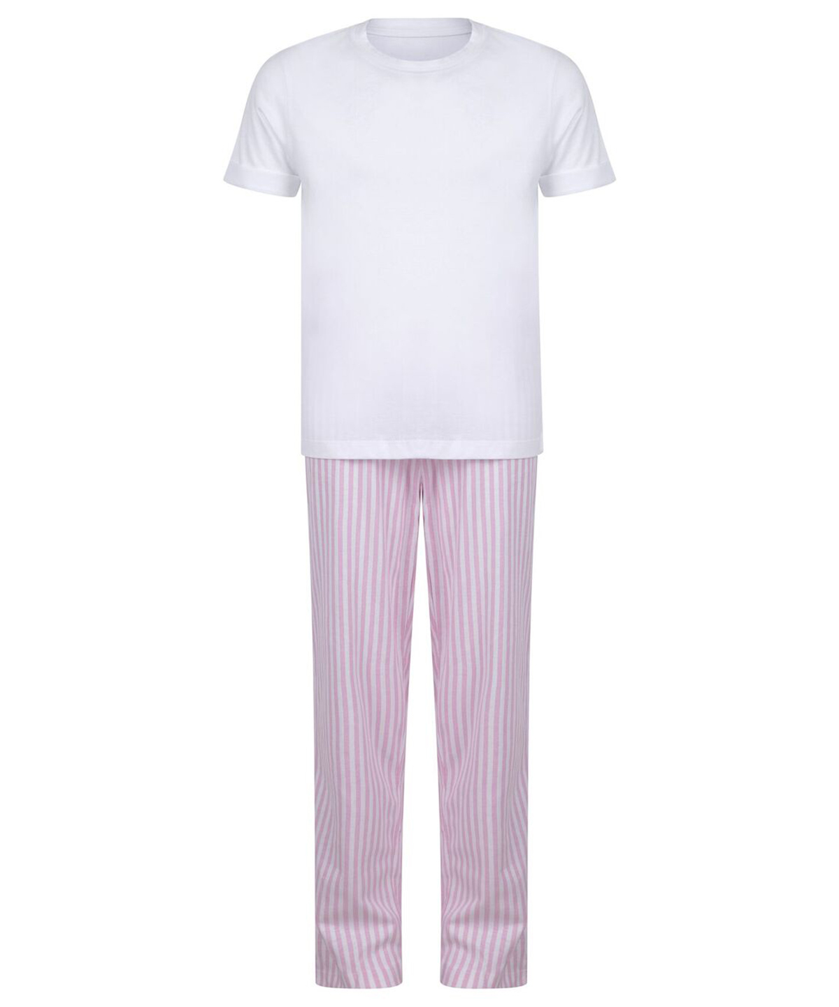 Kids Long Pyjamas White/Pink/White Stripe Size 1113