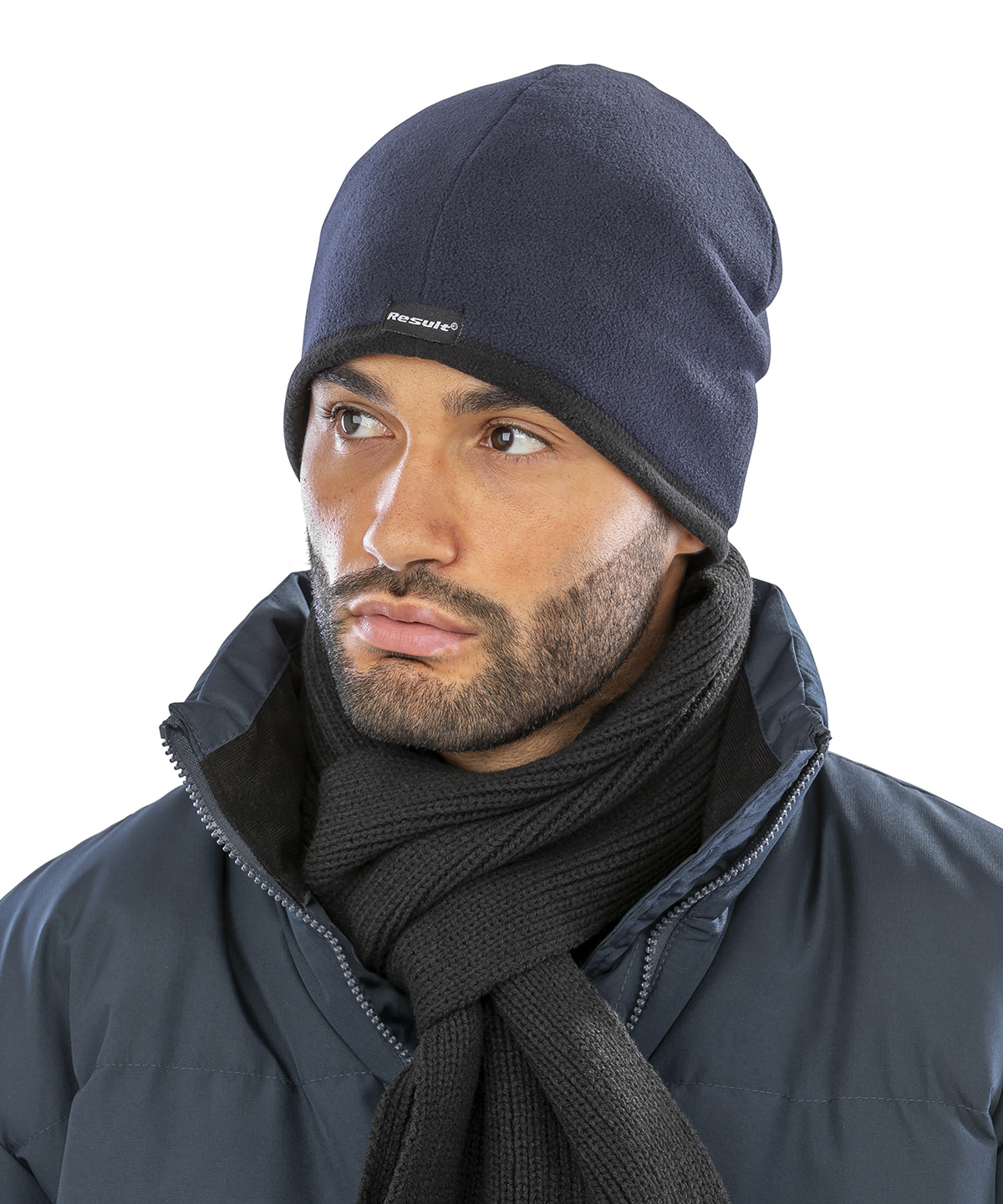 Reversible microfleece bob hat Reversible microfleece bob hat