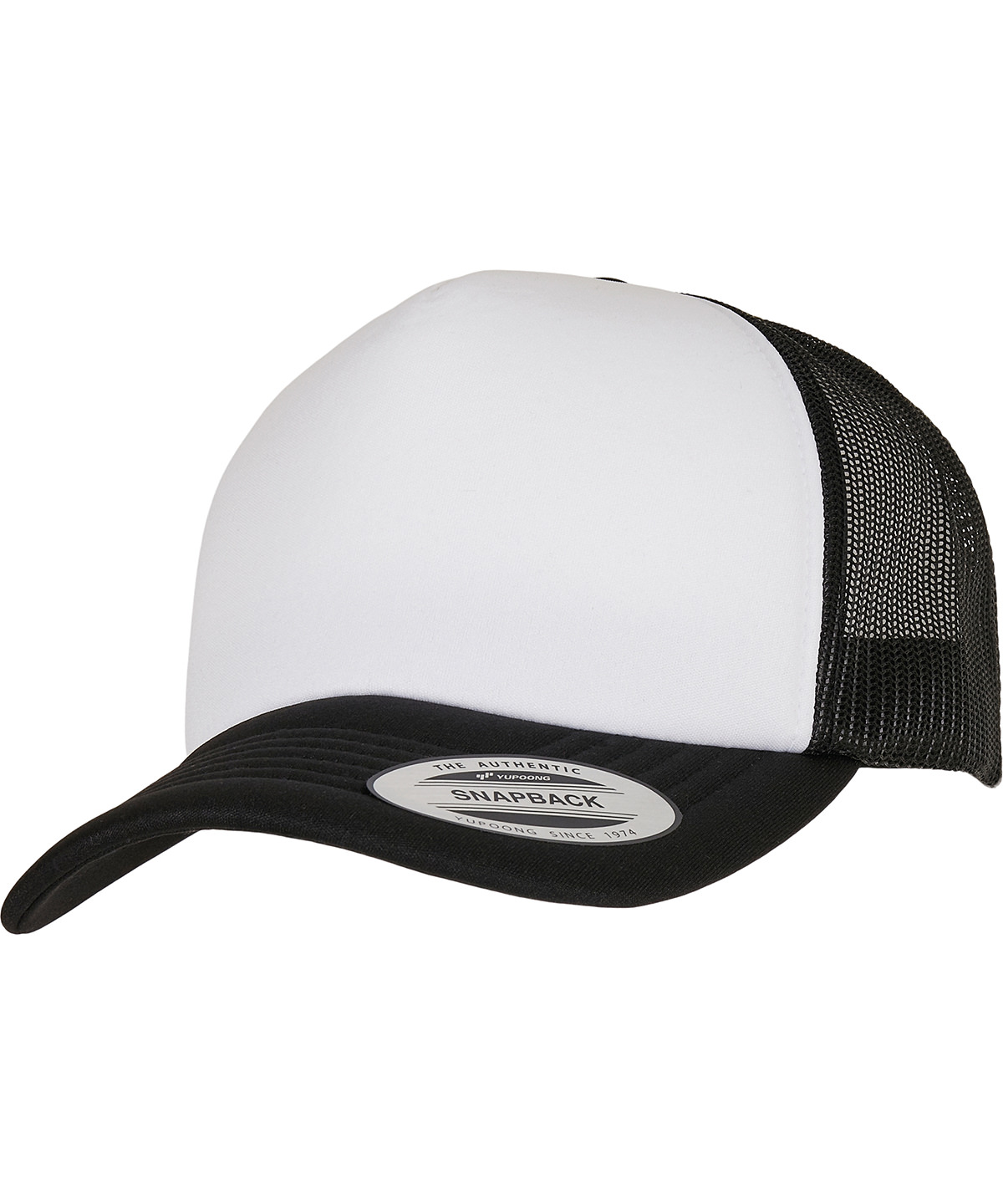 Picture of YP Classics® curved foam trucker cap – white front (6320W)