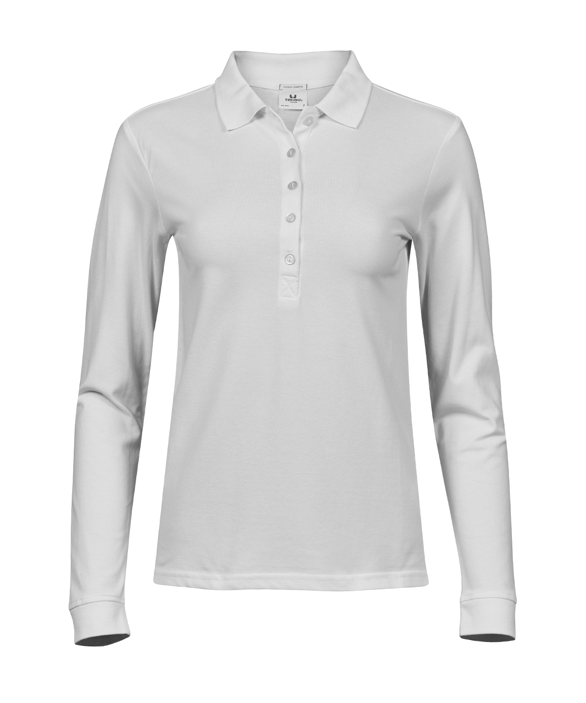 Women’s luxury stretch long sleeve polo (146) image 4