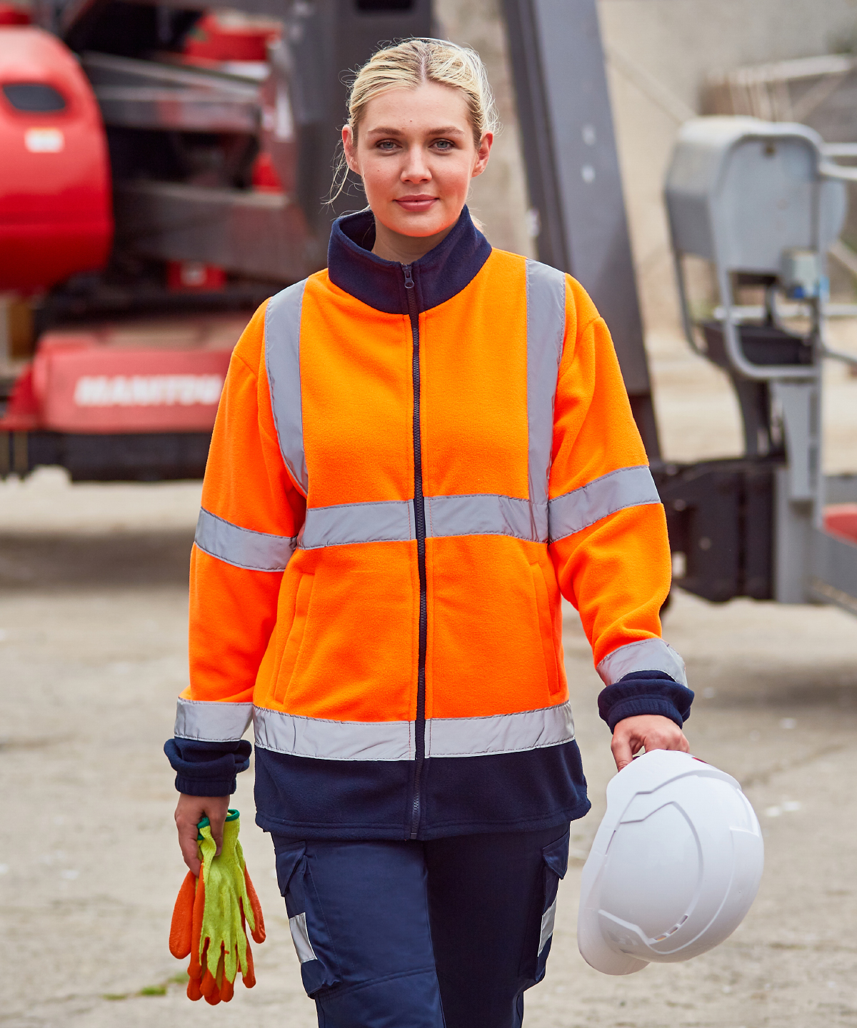 High visibility full-zip fleece