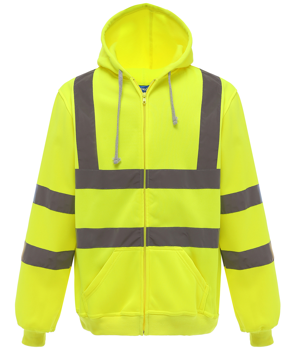 Hi-Vis Zip Hoodie (Hvk07) Yellow Size Small