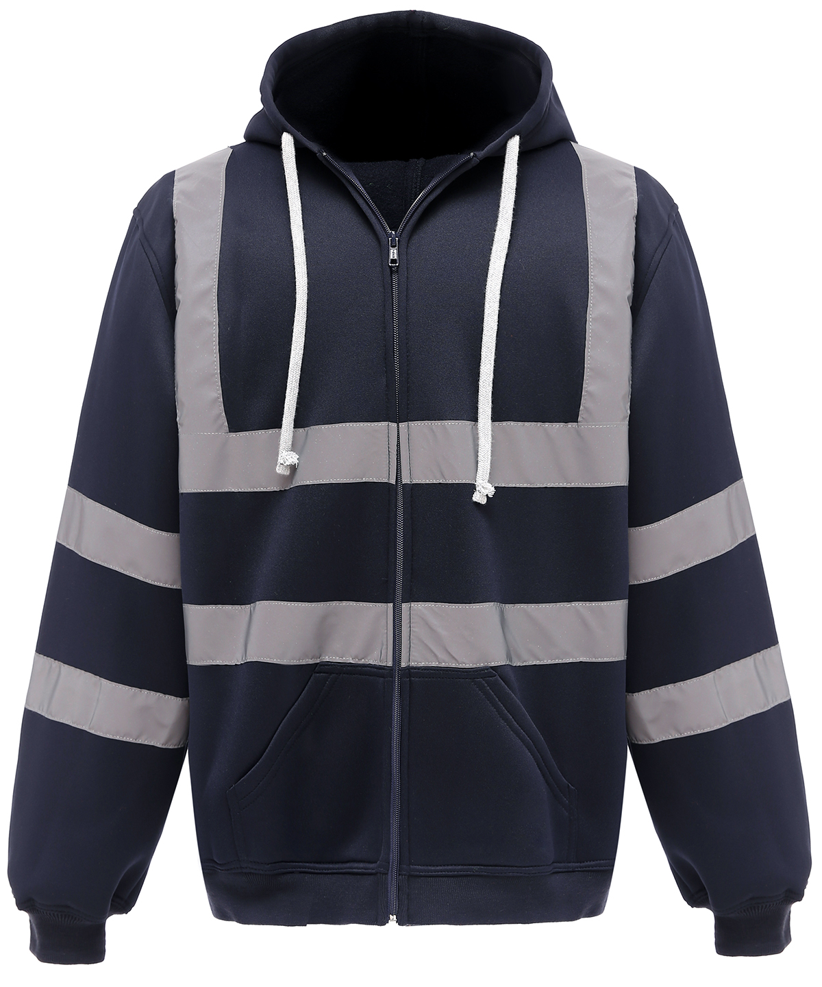 Hi-Vis Zip Hoodie (Hvk07) Navy Size Small