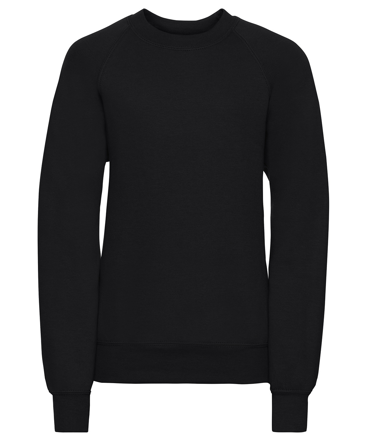 Kids Raglan Sleeve Sweatshirt Black Size 11 / 12