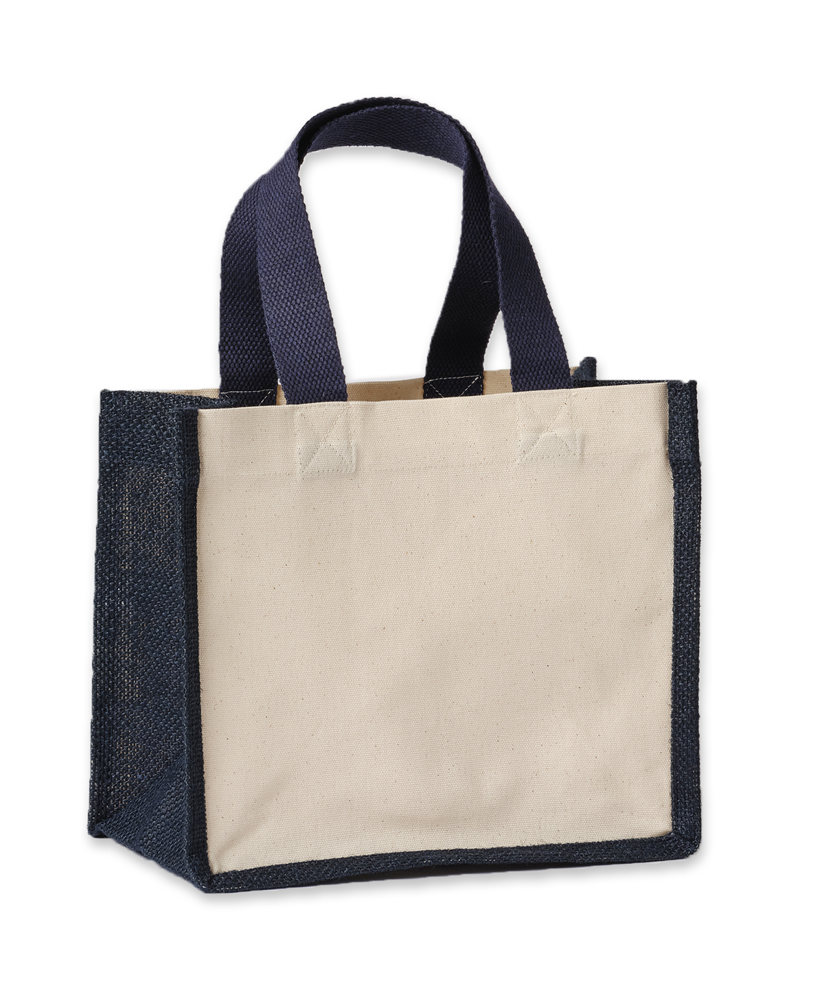 Jute canvas panel shopper image 3