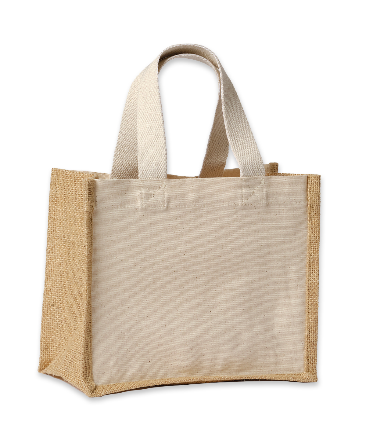 Jute canvas panel shopper image 4