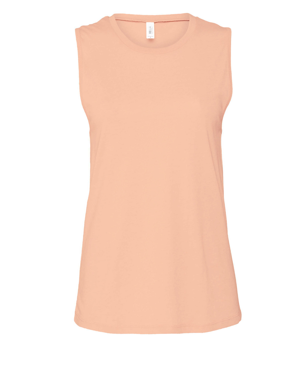Womens Jersey Muscle Tank Heather Peach Size Large