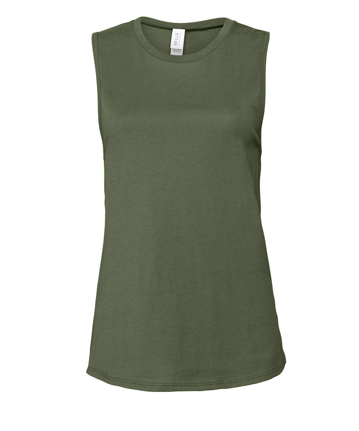Womens Jersey Muscle Tank Military Green Size Large