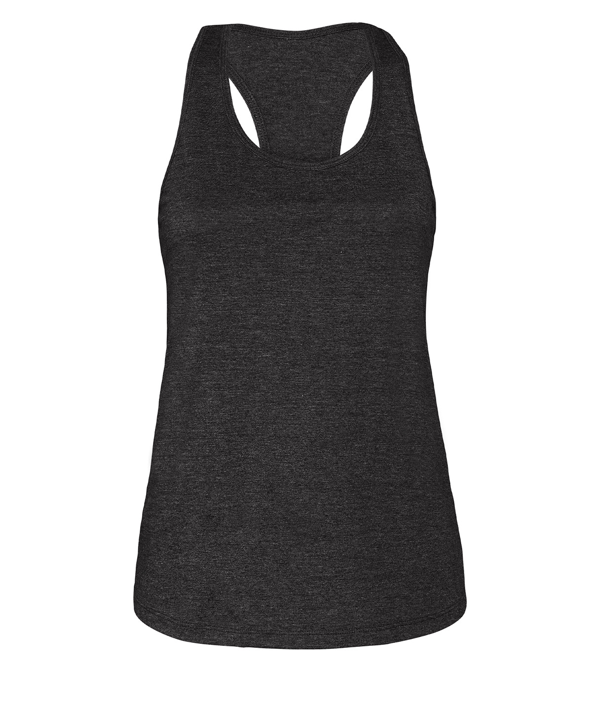 Womens Jersey Racer Back Tank Dark Grey Heather Size Large