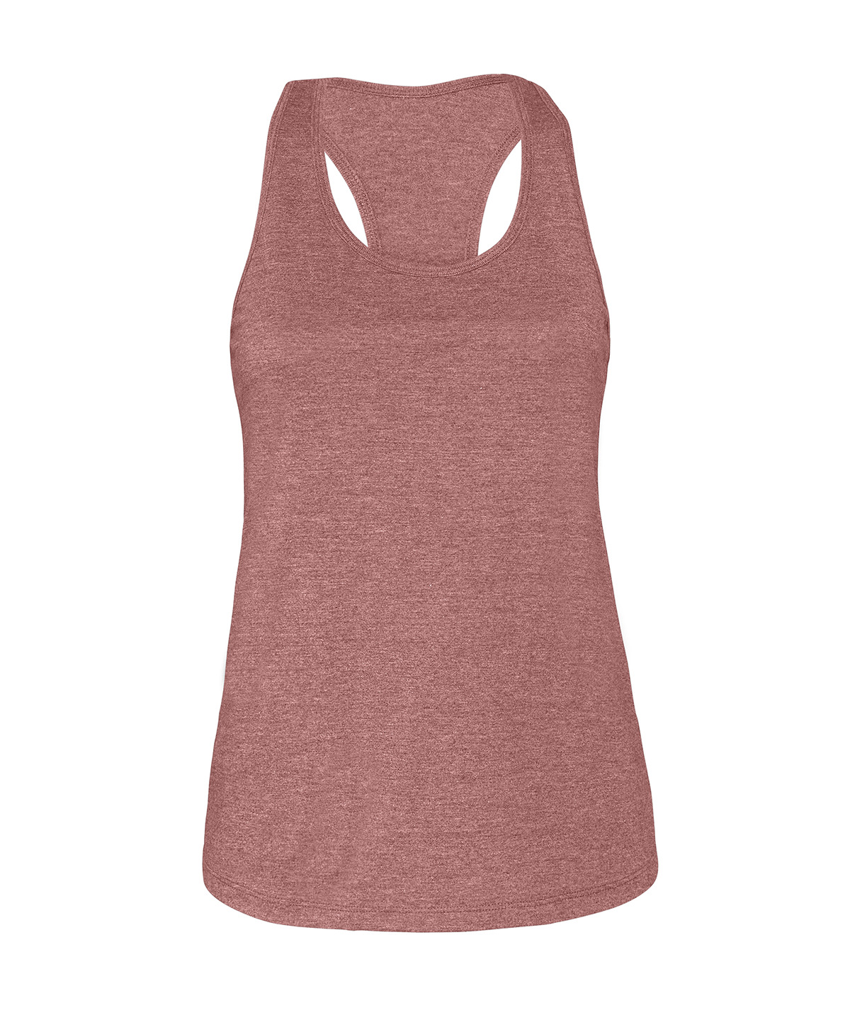 Womens Jersey Racer Back Tank Heather Mauve Size Large