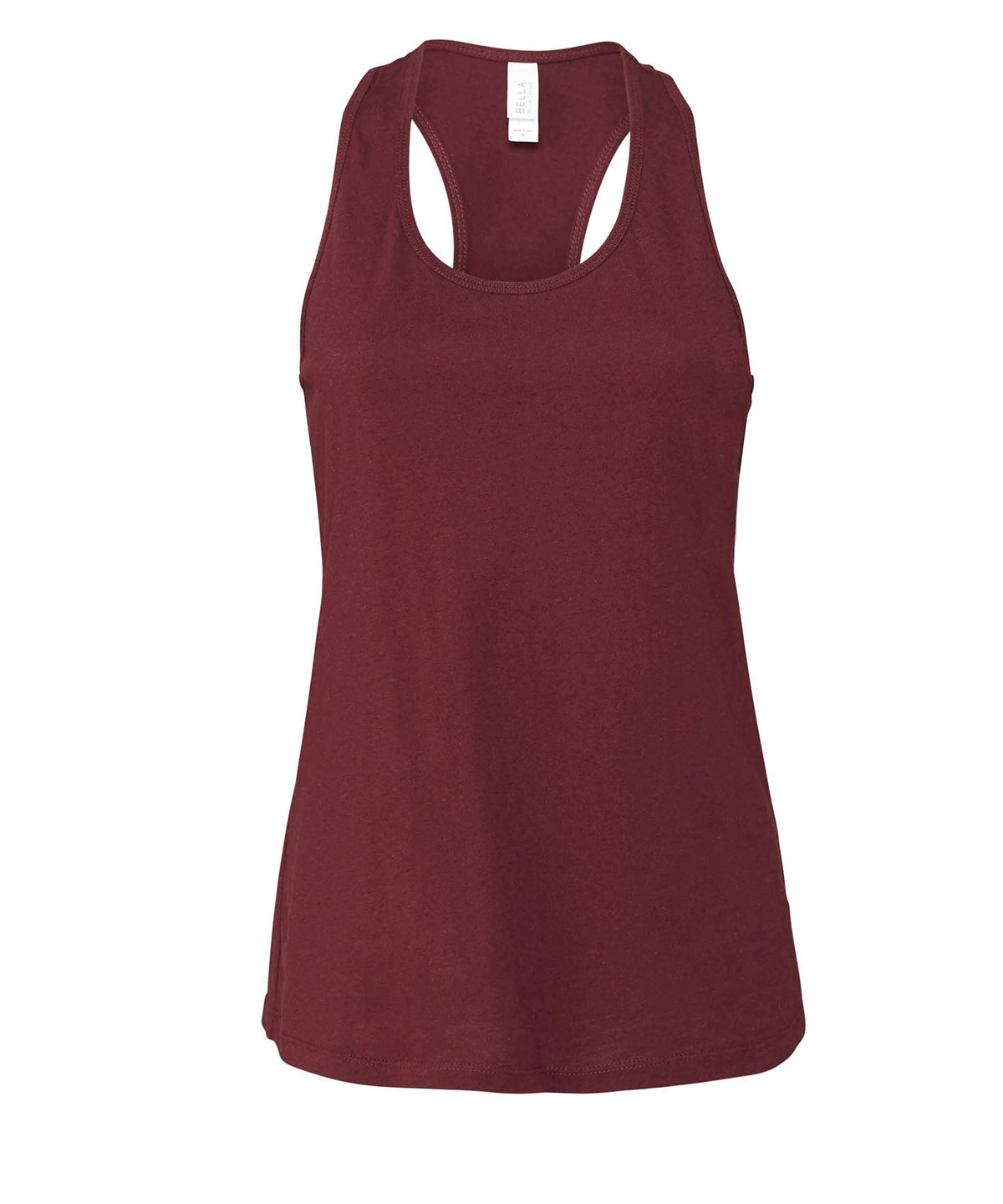 Womens Jersey Racer Back Tank Maroon Size Large