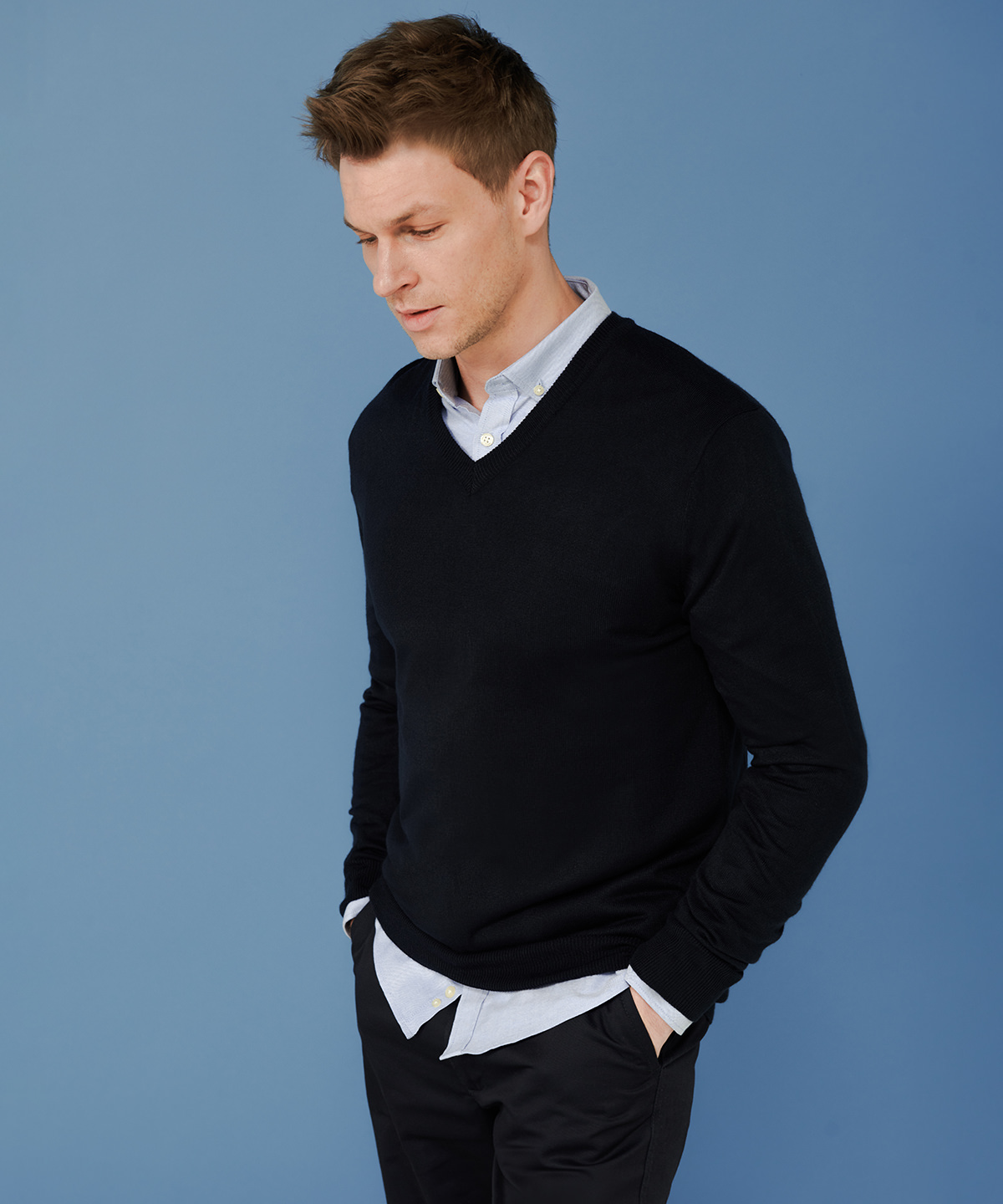 Picture of Cashmere touch acrylic v-neck jumper