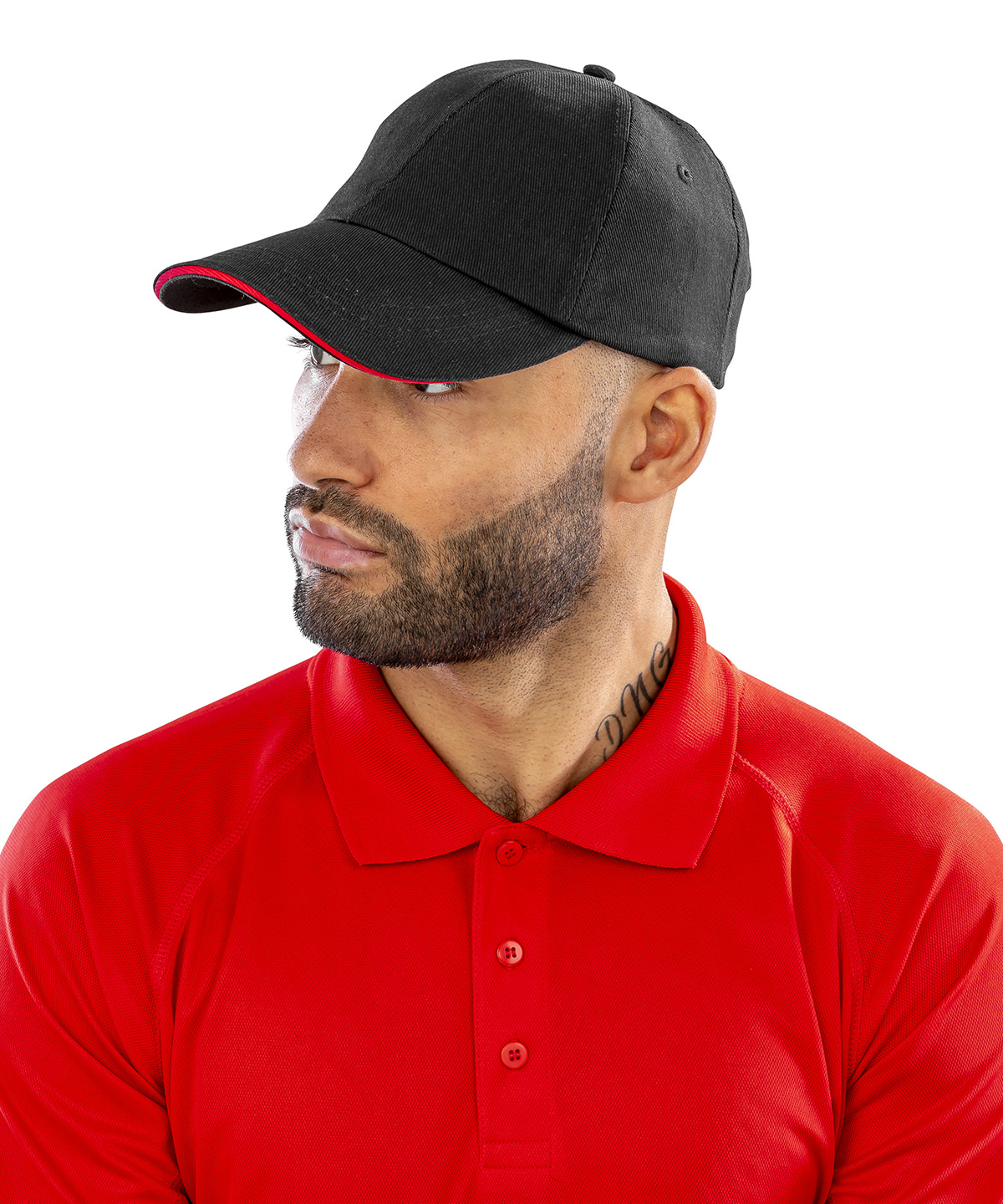 Brushed coton printers/embroiderers cap with sandwich peak Brushed coton printers/embroiderers cap with sandwich peak